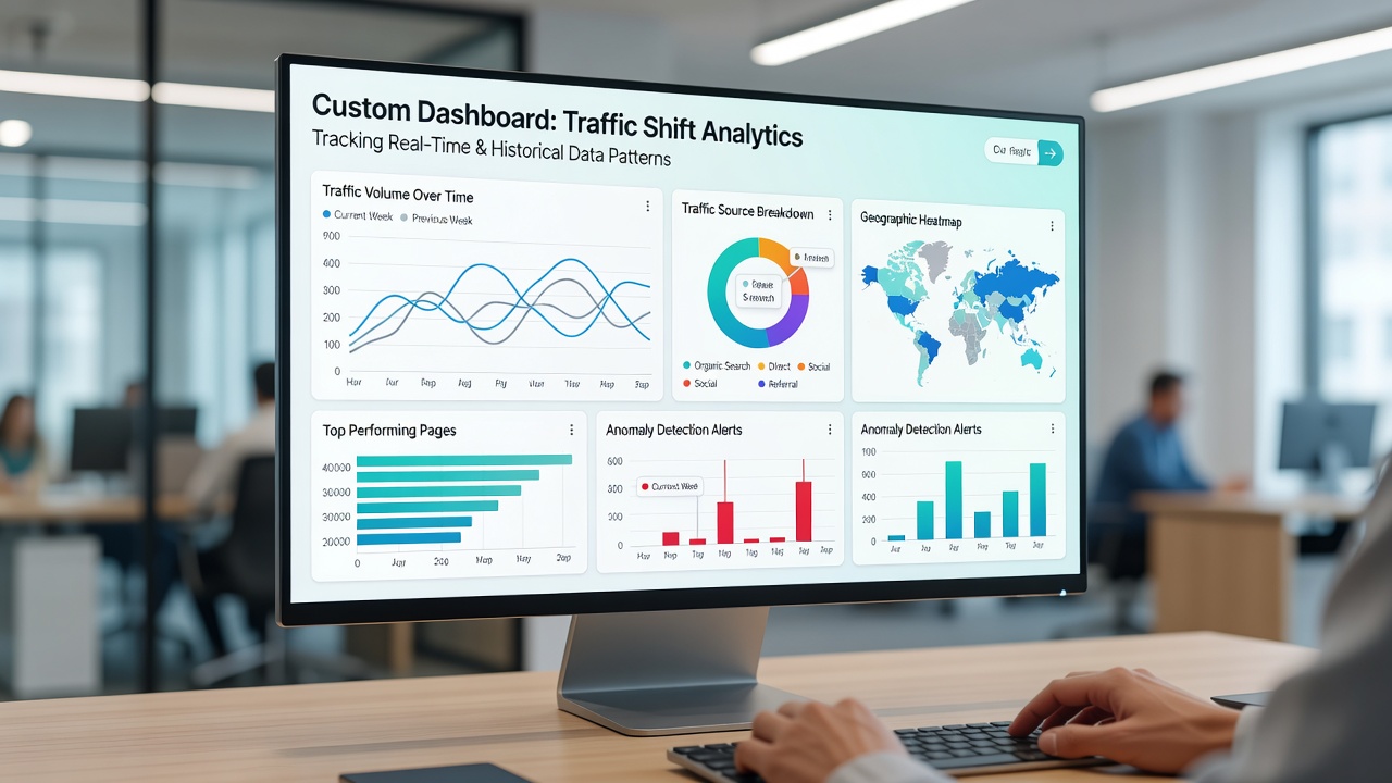 Custom Dashboard Configurations for Tracking Traffic Shifts in Analytics Platforms